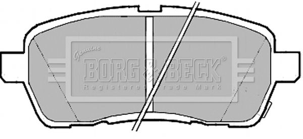 BORG & BECK stabdžių trinkelių rinkinys, diskinis stabdys BBP2182
